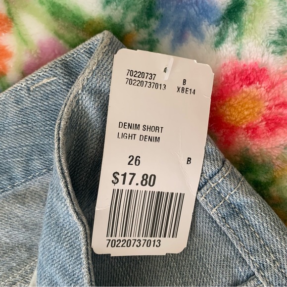 Women’s Junior’s 26 FOREVER TWENTYONE DENIM Short Shorts Light Denim Button Fly - Picture 14 of 14